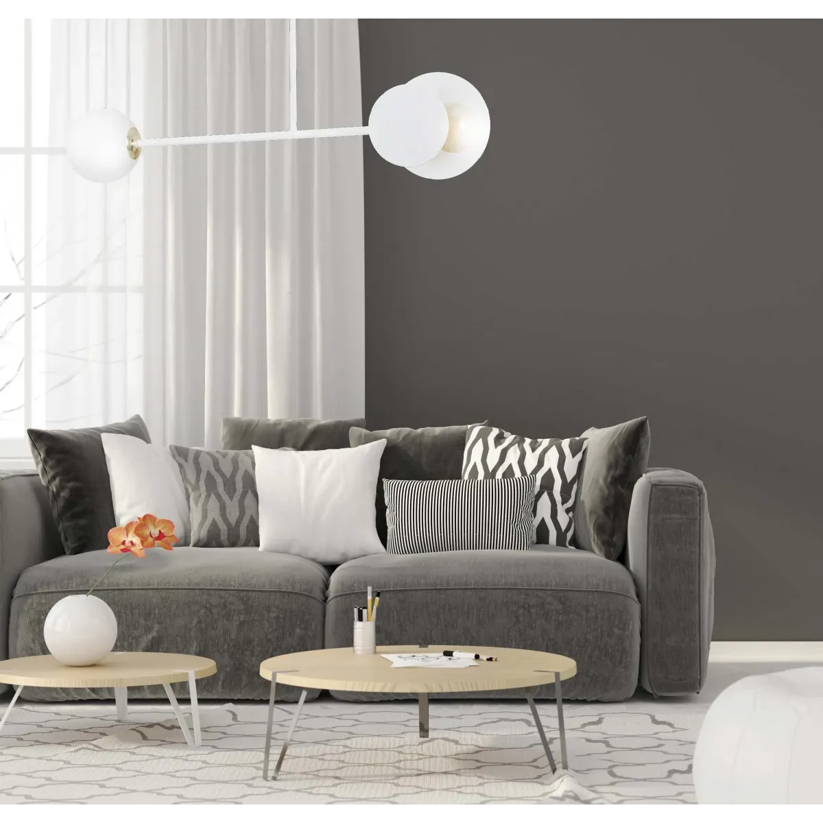 Lampa sufitowa MINERVA 2 WHITE EMIBIG