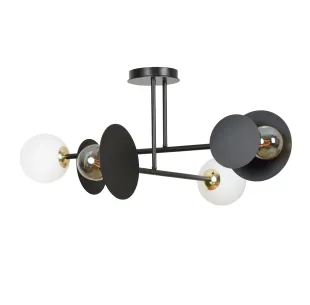 Lampa sufitowa MINERVA 4 BLACK EMIBIG