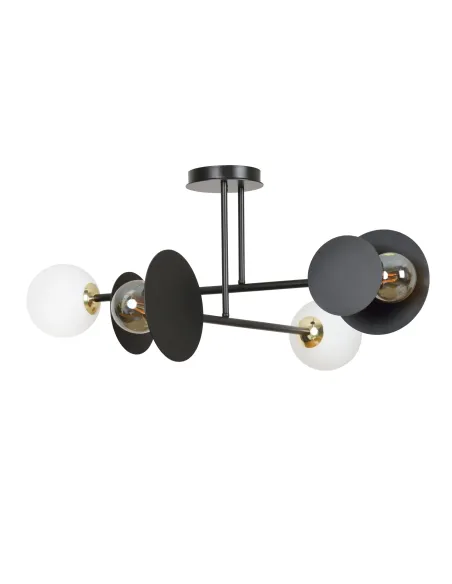 Lampa sufitowa MINERVA 4 BLACK EMIBIG