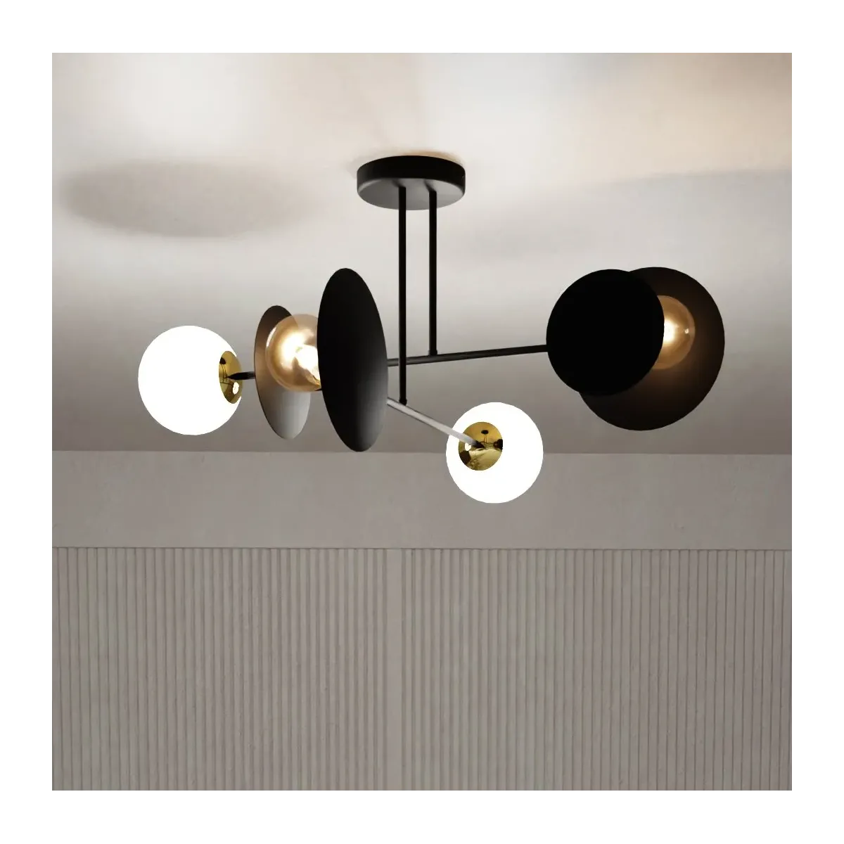 Lampa sufitowa MINERVA 4 BLACK EMIBIG