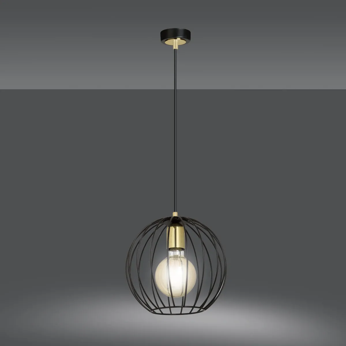 lampa wisząca ALBIO 1 BLACK EMIBIG
