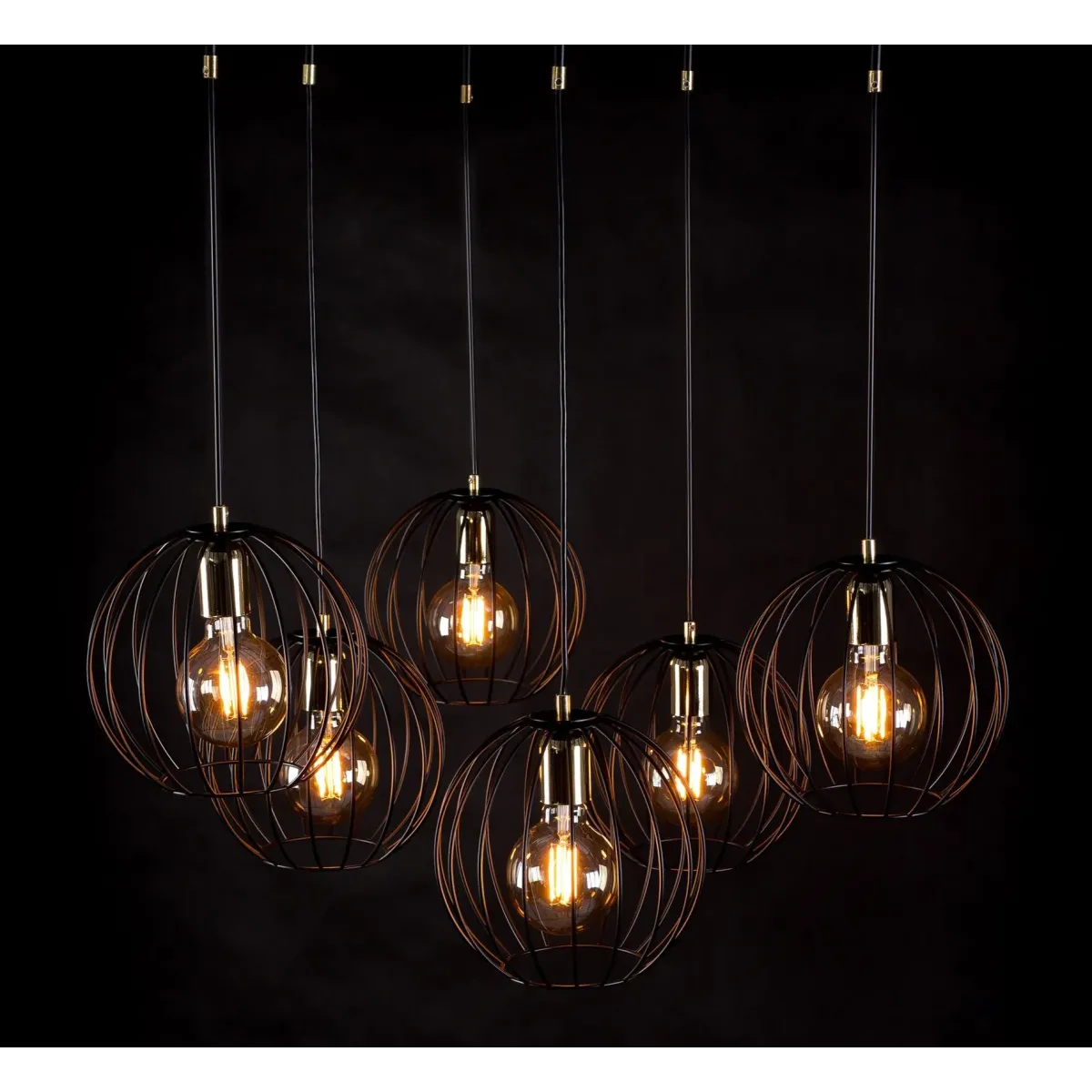 Lampa wisząca ALBIO 6 BLACK EMIBIG