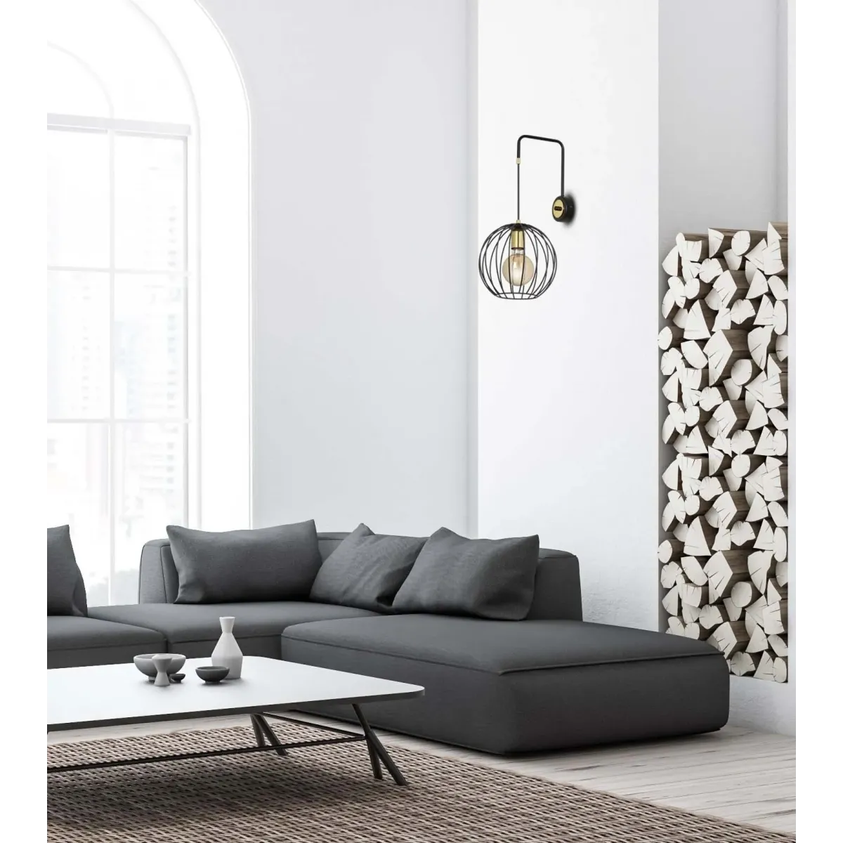 Kinkiet ALBIO K1 BLACK EMIBIG