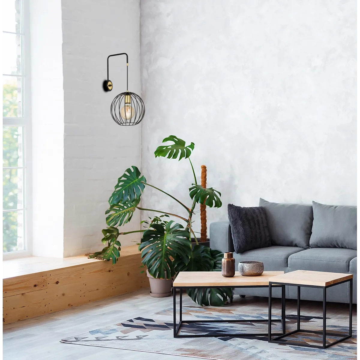 Kinkiet ALBIO K1 BLACK EMIBIG