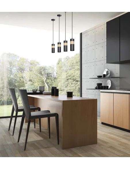 Lampa wisząca AKARI 1 BLACK EMIBIG