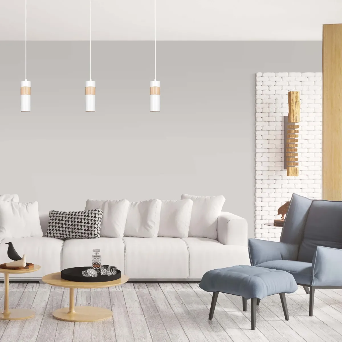 Lampa wisząca AKARI 1 WHITE EMIBIG