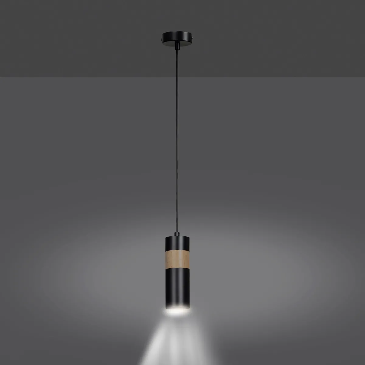 Lampa wisząca AKARI 1 BLACK EMIBIG