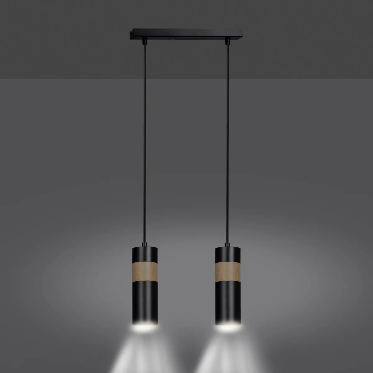 Lampa wisząca AKARI 2 BLACK EMIBIG