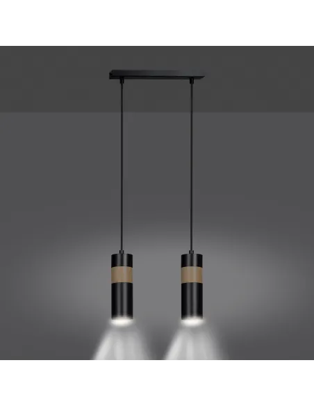 Lampa wisząca AKARI 2 BLACK EMIBIG