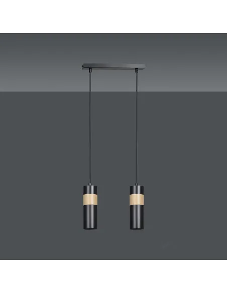 Lampa wisząca AKARI 2 BLACK EMIBIG