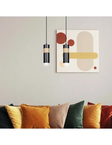 Lampa wisząca AKARI 2 BLACK EMIBIG