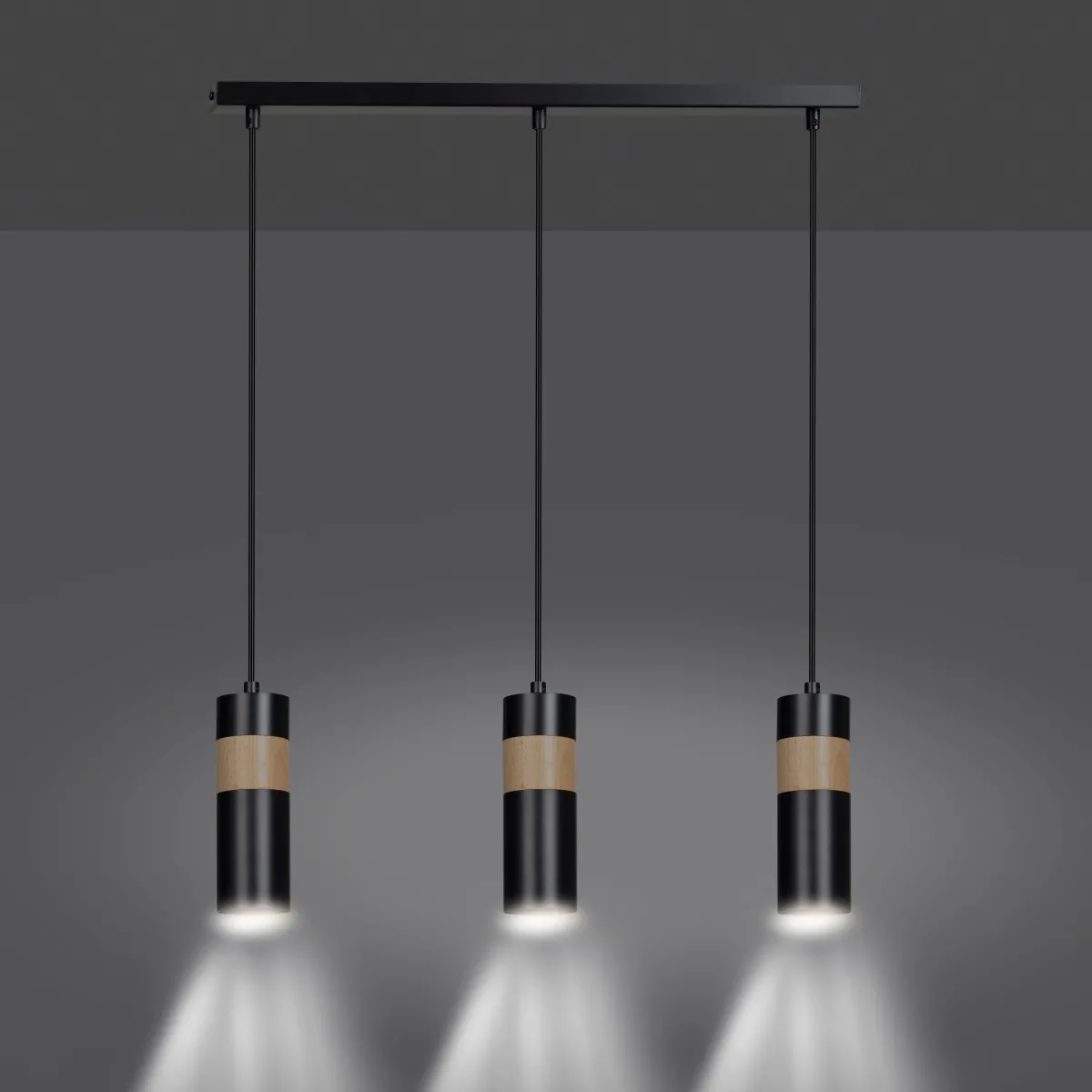 Lampa wisząca AKARI 3 BLACK EMIBIG
