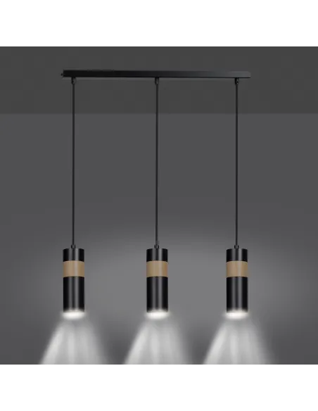 Lampa wisząca AKARI 3 BLACK EMIBIG