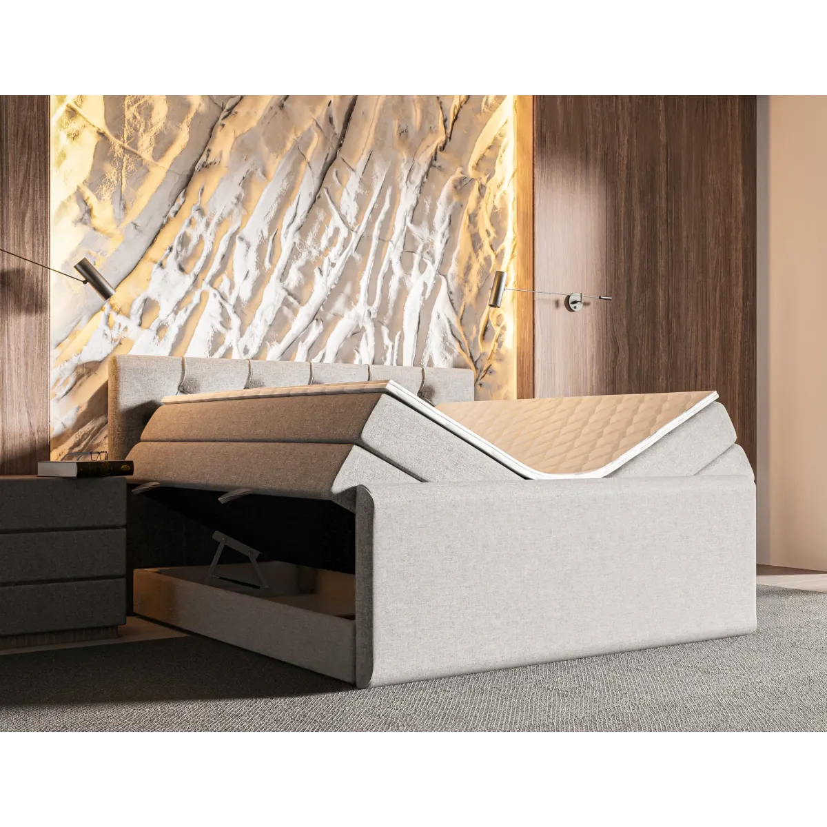 Łóżko kontynentalne HUGO 2 LAVERTO