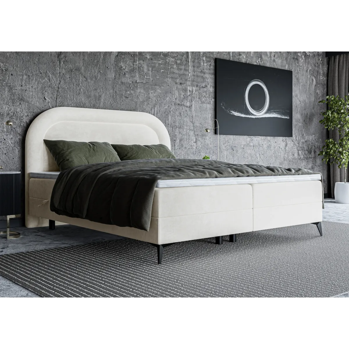 Łóżko kontynentalne MELA LAVERTO