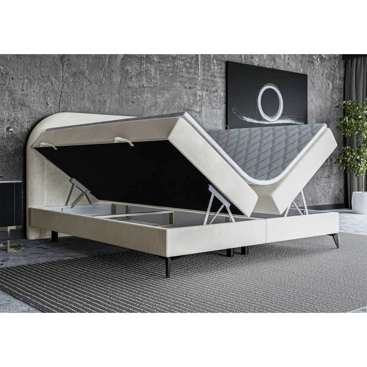 Łóżko kontynentalne MELA LAVERTO