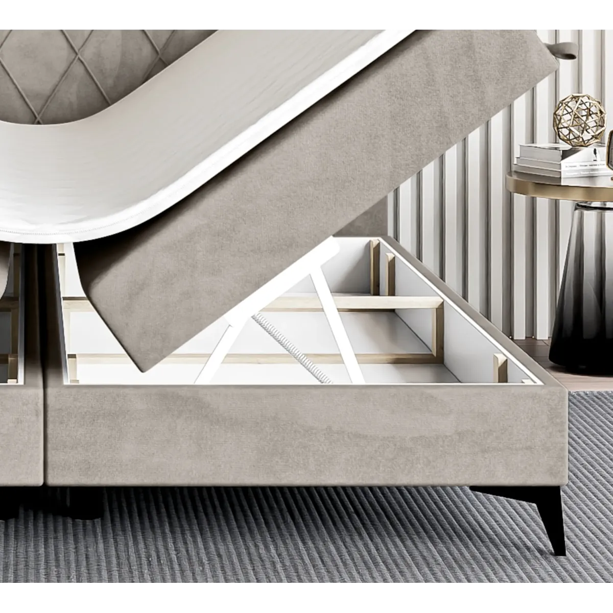 Łóżko kontynentalne MILO LAVERTO