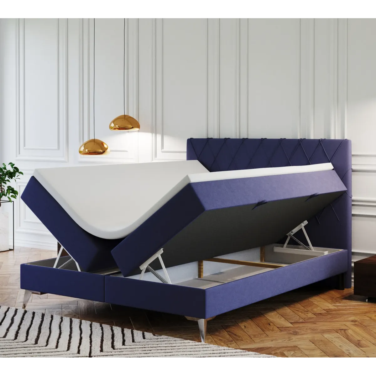 Łóżko kontynentalne MILO LAVERTO