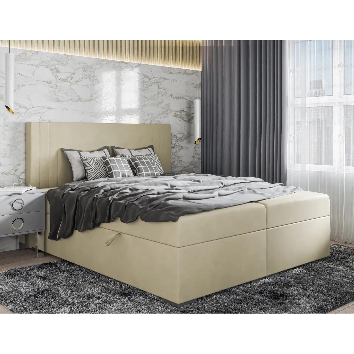 Łóżko kontynentalne MORANO LAVERTO