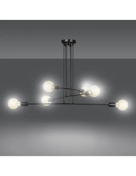 Lampa wisząca MULTIPO 6 BLACK EMIBIG