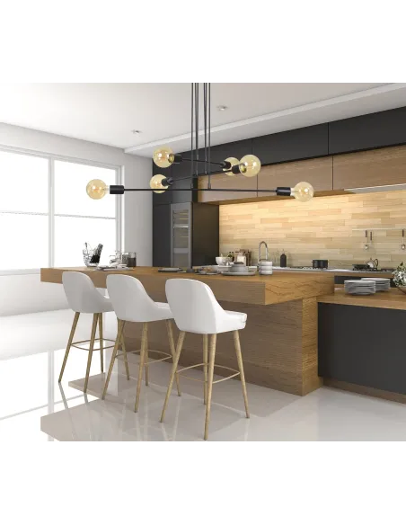 Lampa wisząca MULTIPO 6 BLACK EMIBIG