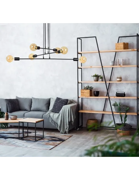 Lampa wisząca MULTIPO 6 BLACK EMIBIG