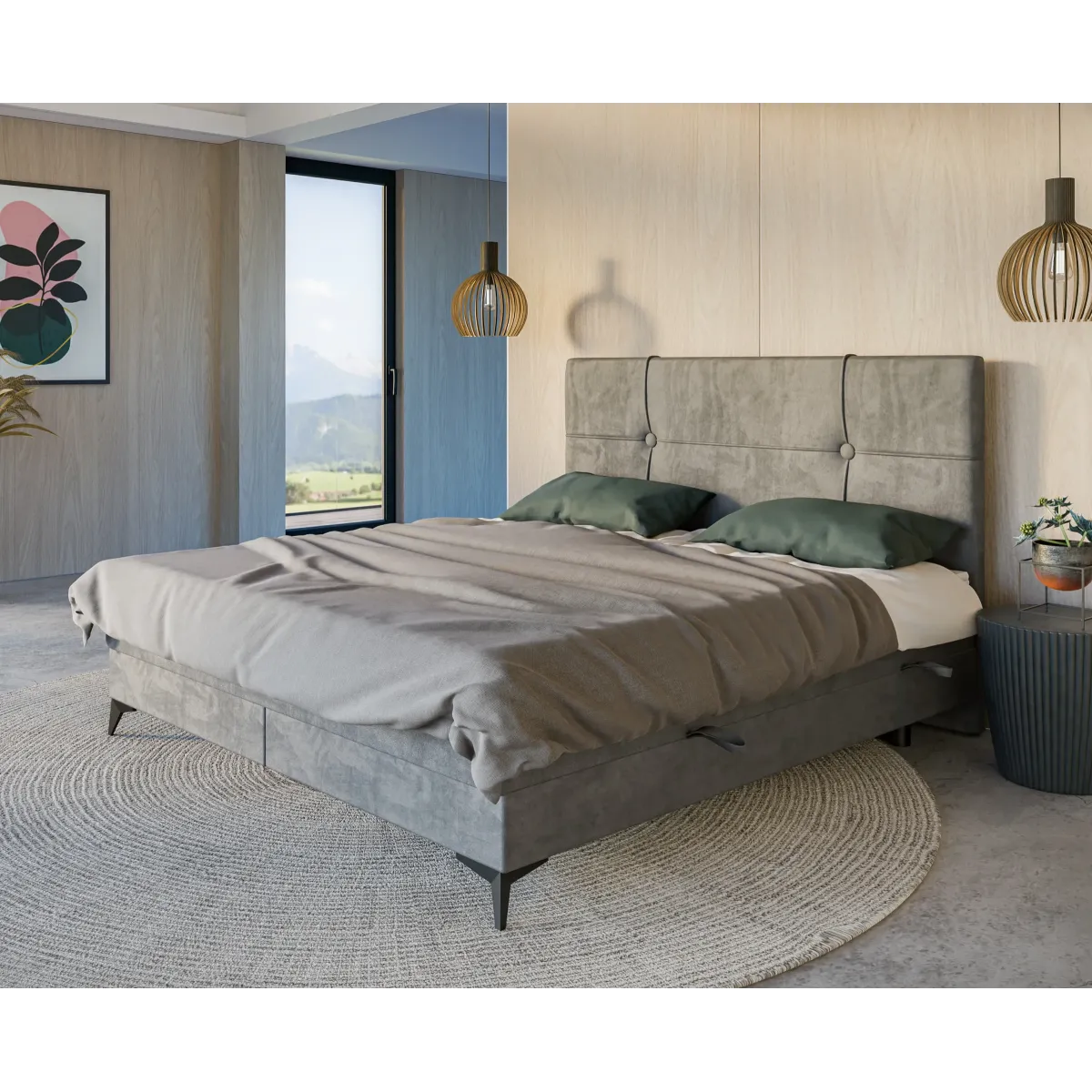 Łóżko kontynentalne NALA LAVERTO