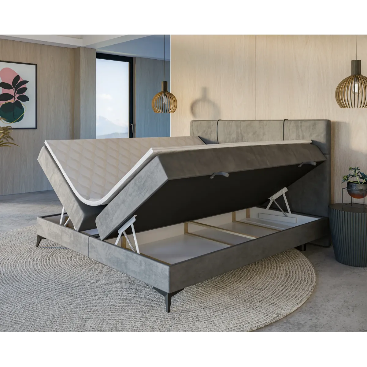 Łóżko kontynentalne NALA LAVERTO