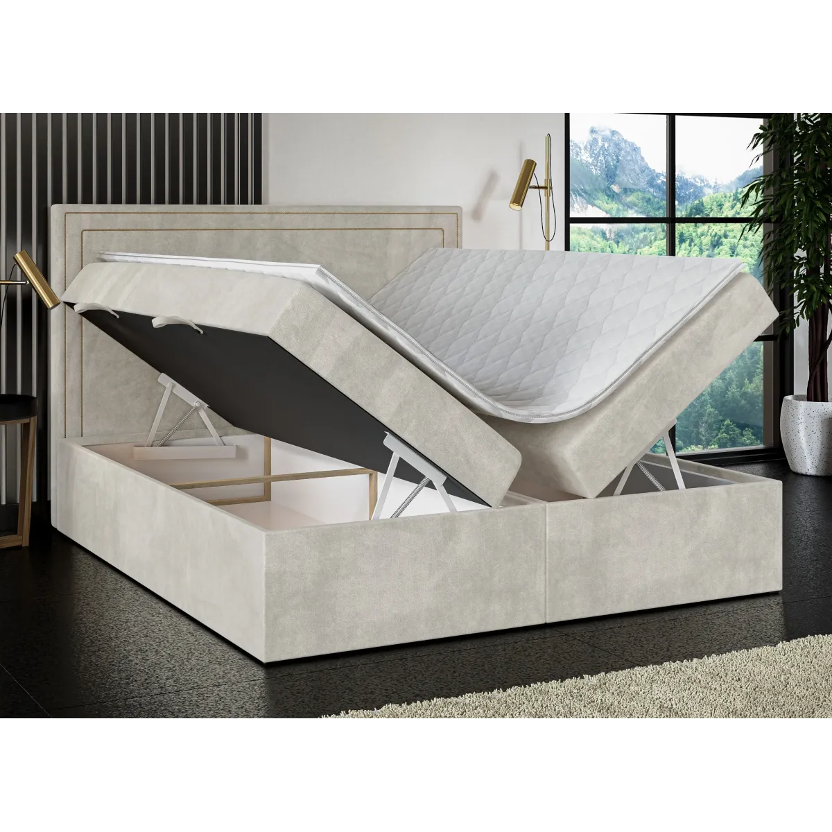 Łóżko kontynentalne QUARTO LAVERTO