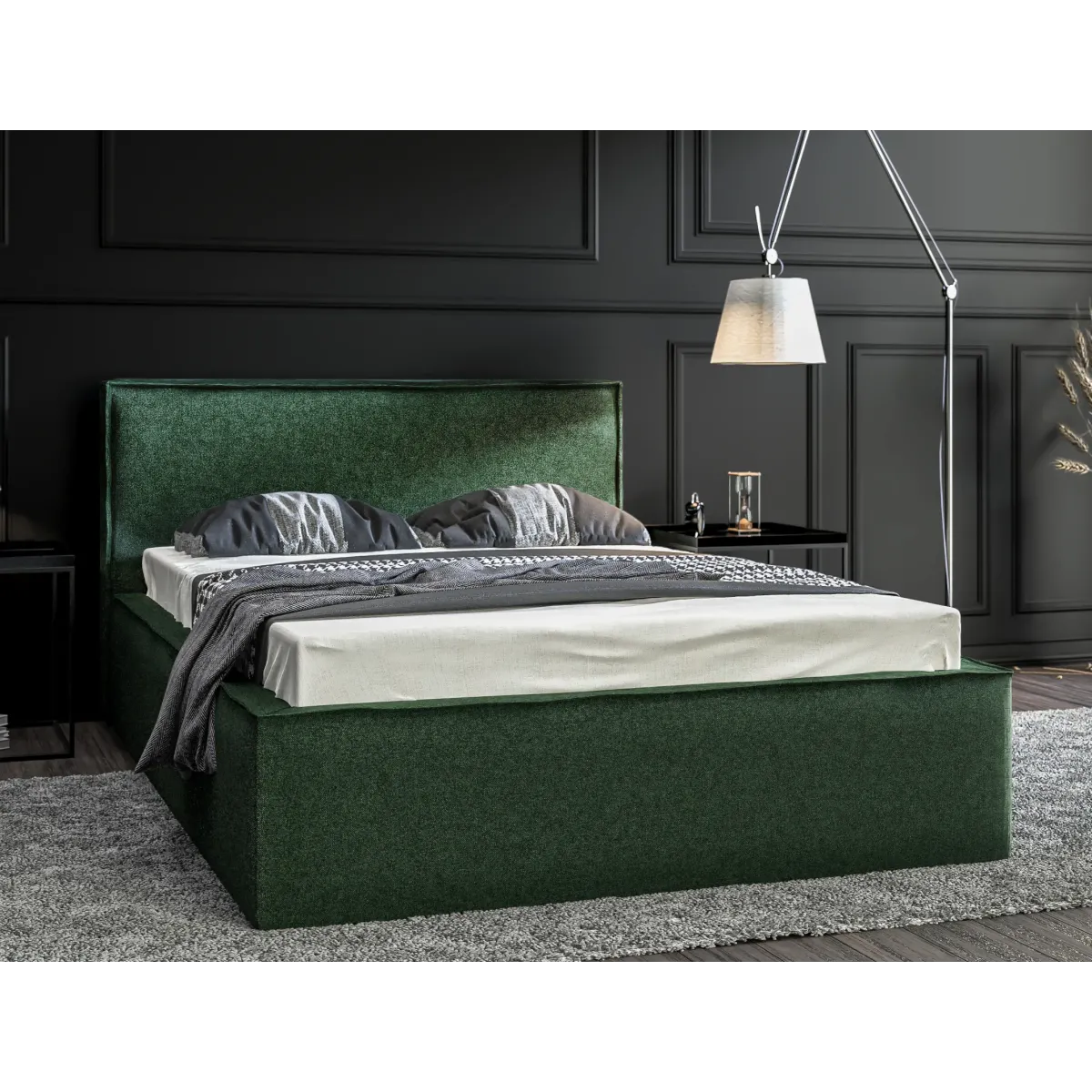 Łóżko tapicerowane VELVET LAVERTO PODNOSZONE