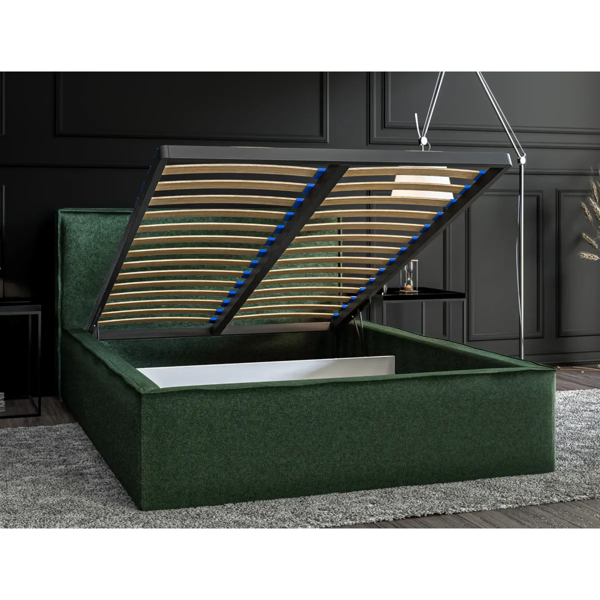 Łóżko tapicerowane VELVET LAVERTO PODNOSZONE