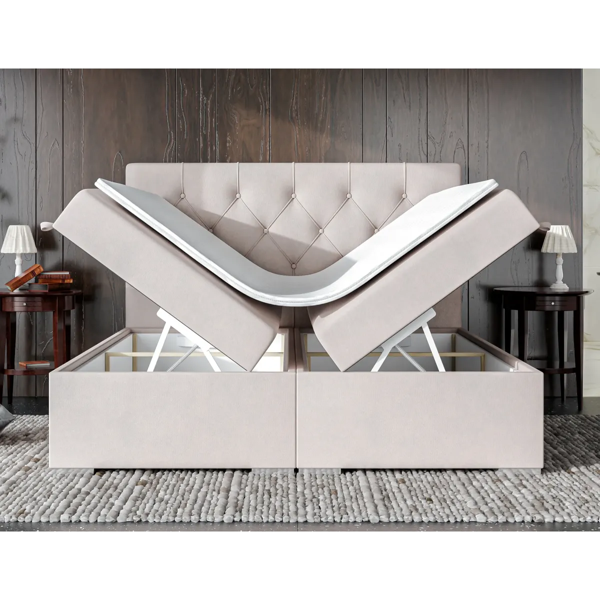 Łóżko kontynentalne ROMA LAVERTO PODNOSZONE