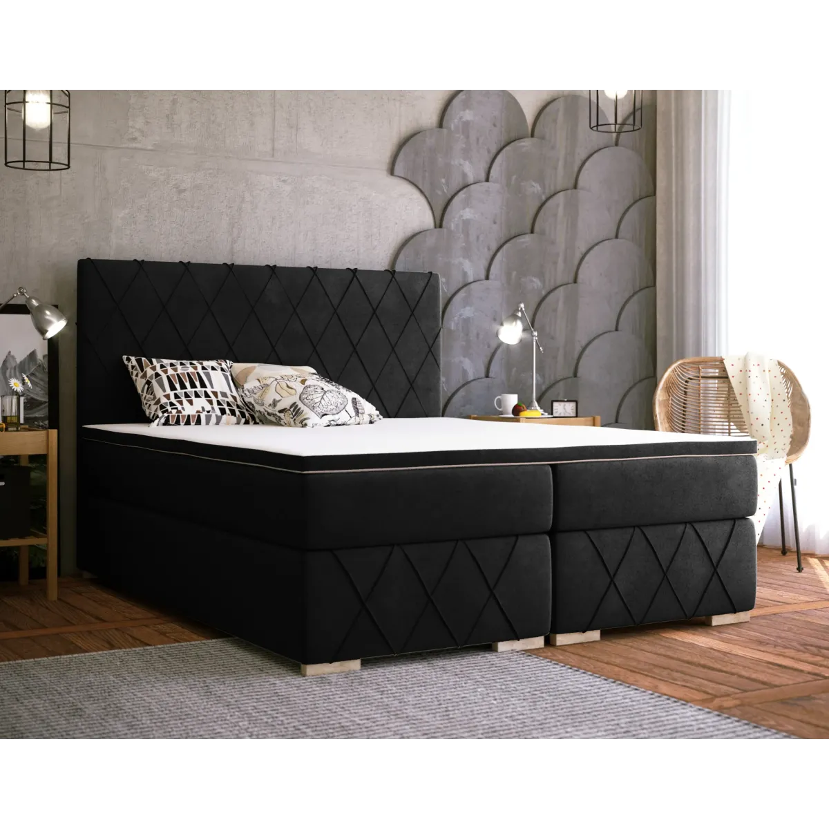 Łóżko kontynentalne ROYAL LAVERTO PODNOSZONE