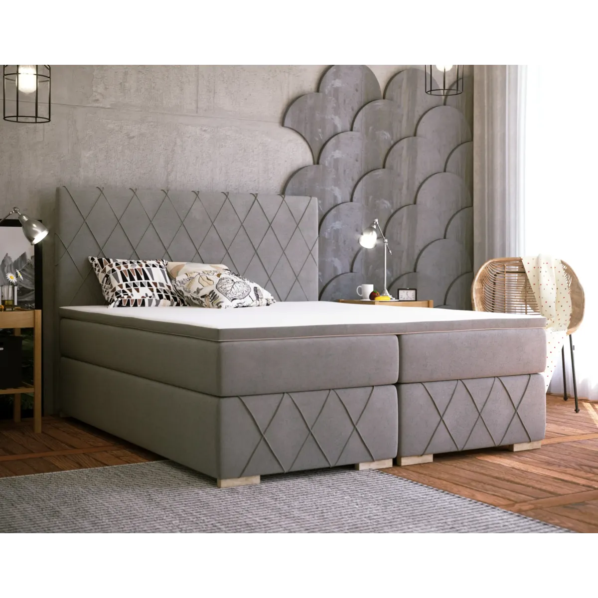 Łóżko kontynentalne ROYAL LAVERTO PODNOSZONE