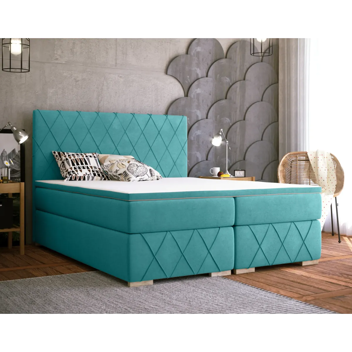 Łóżko kontynentalne ROYAL LAVERTO PODNOSZONE