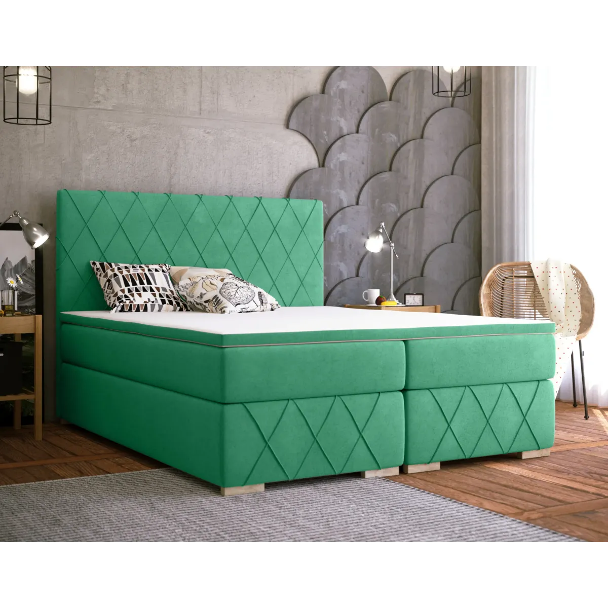 Łóżko kontynentalne ROYAL LAVERTO PODNOSZONE