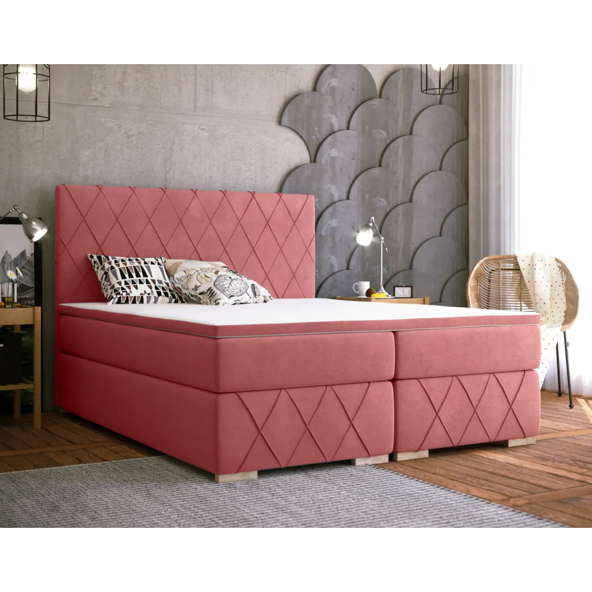 Łóżko kontynentalne ROYAL LAVERTO PODNOSZONE