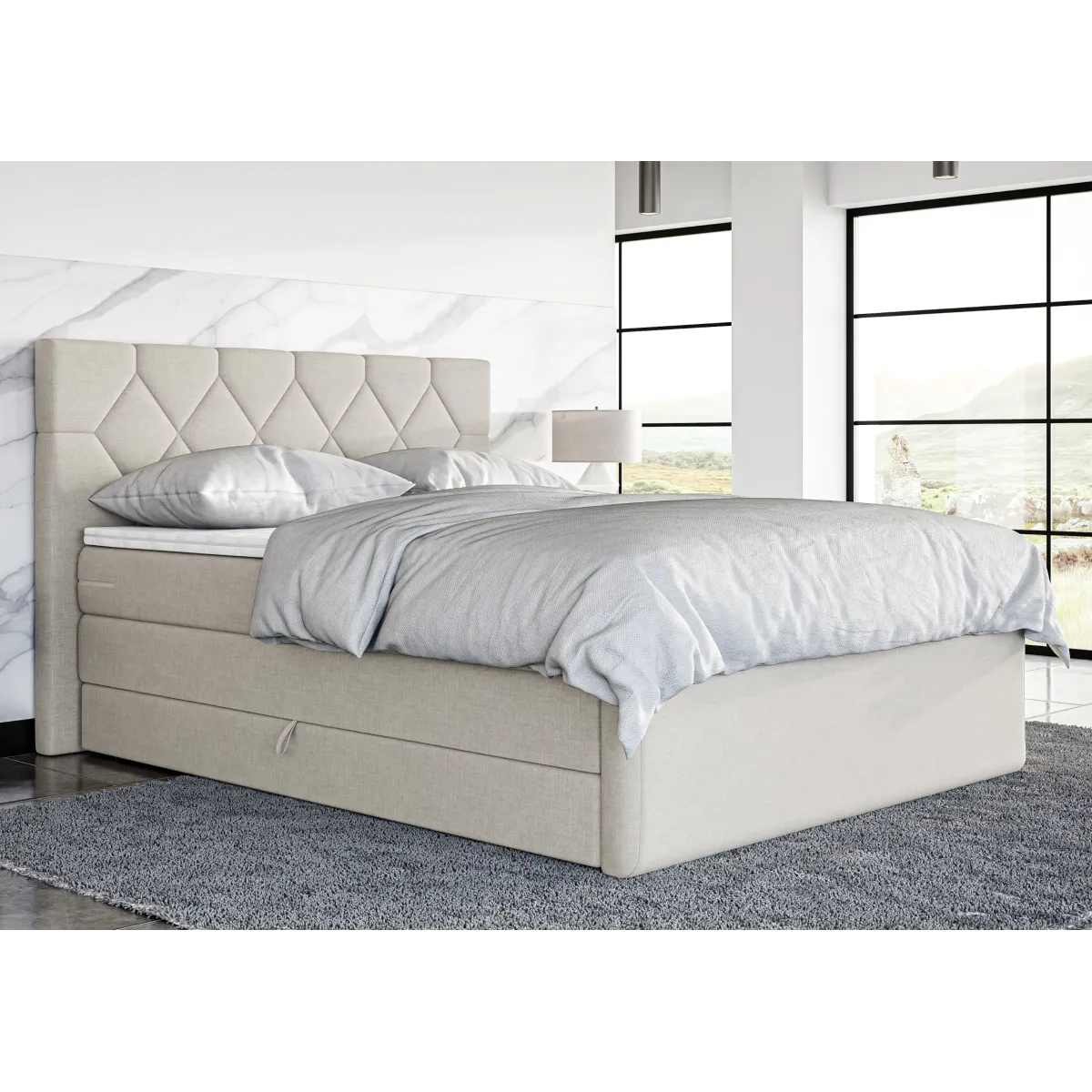 Łóżko kontynentalne TOMA 2 LAVERTO PODNOSZONE