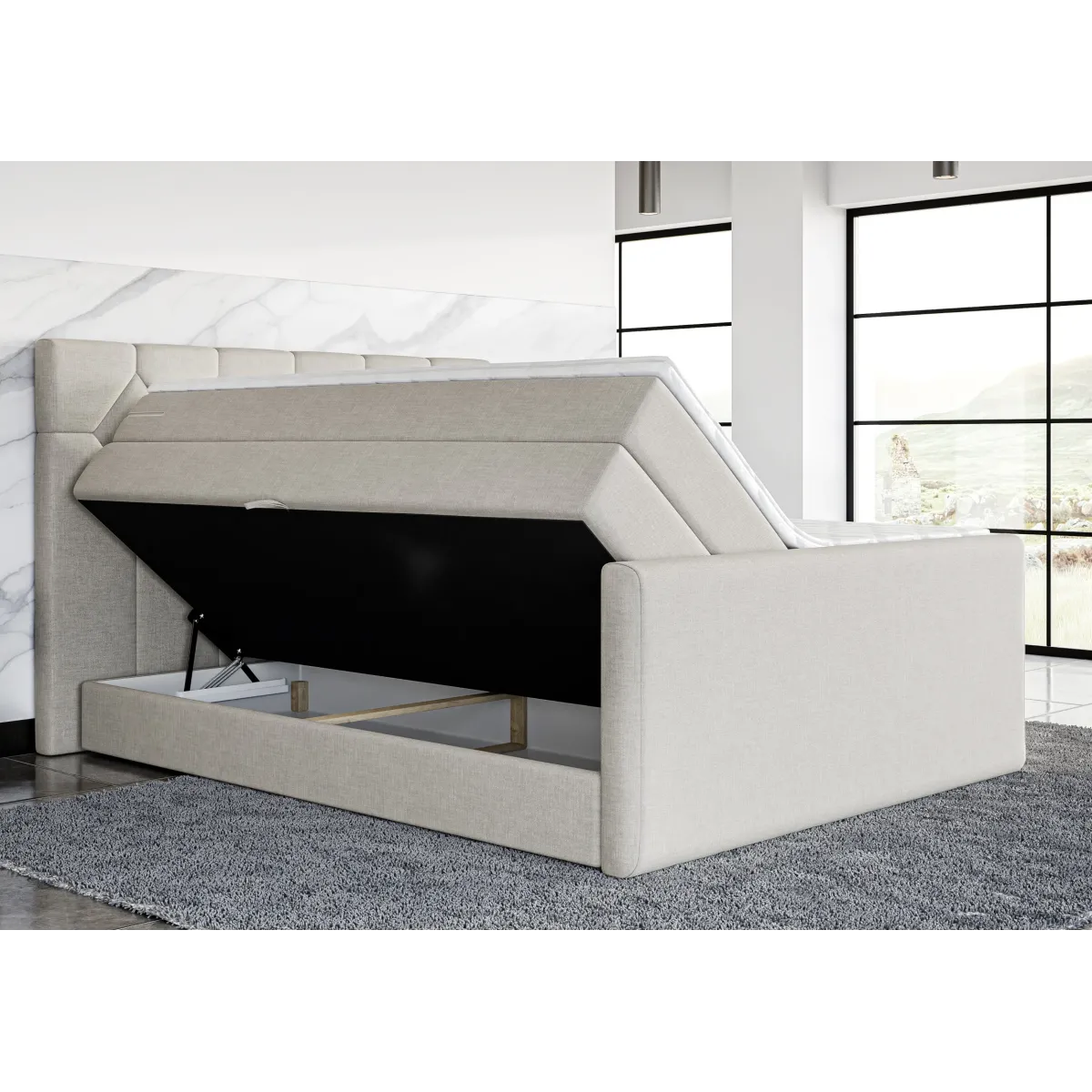 Łóżko kontynentalne TOMA 2 LAVERTO PODNOSZONE