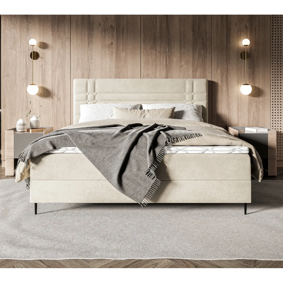 Łóżko kontynentalne VILANO LAVERTO PODNOSZONE