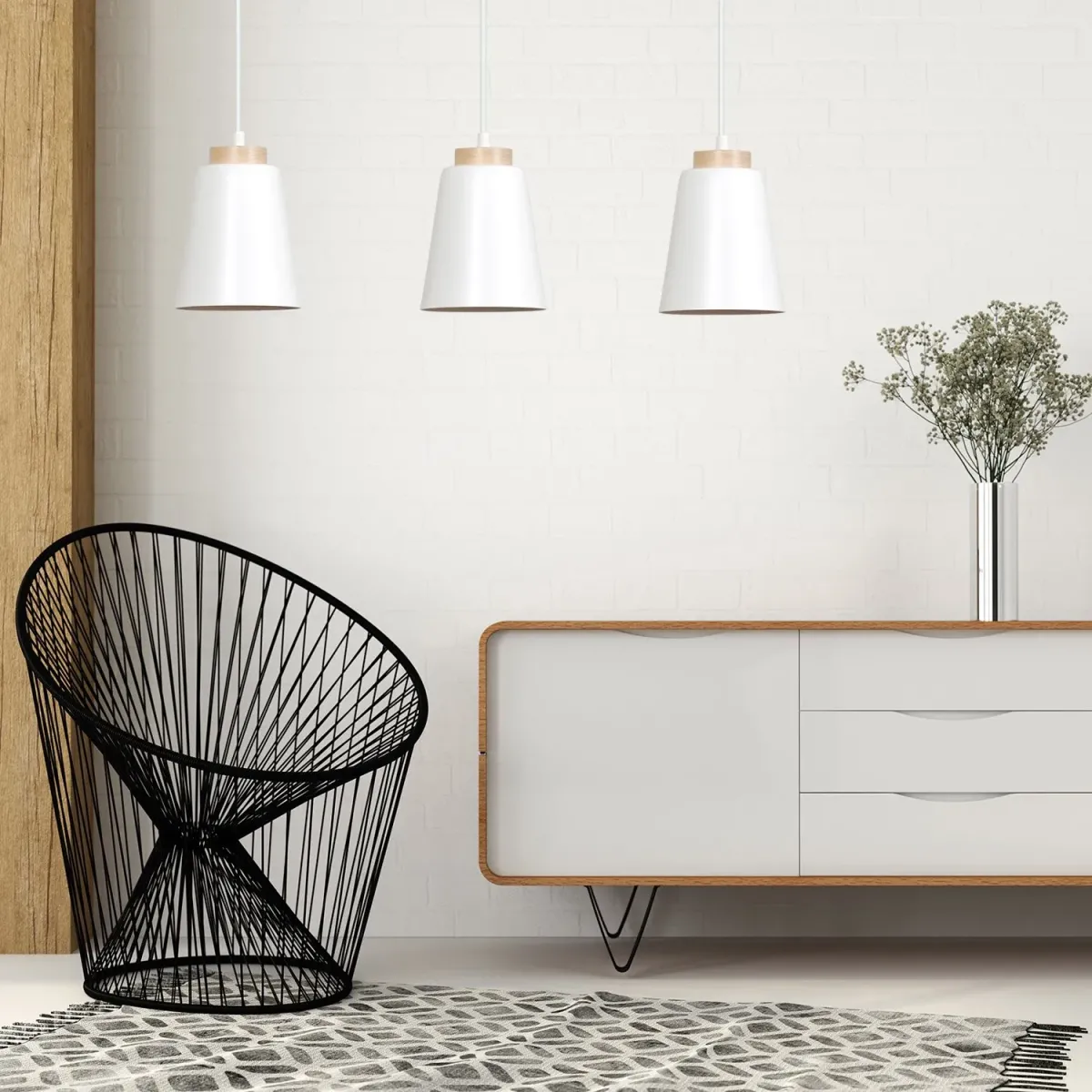 Lampa wisząca BOLERO 1 WHITE EMIBIG