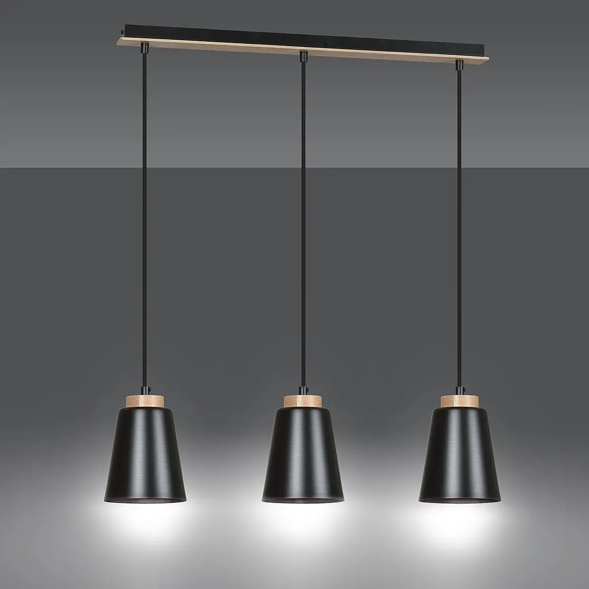 Lampa wisząca BOLERO 3 BLACK EMIBIG