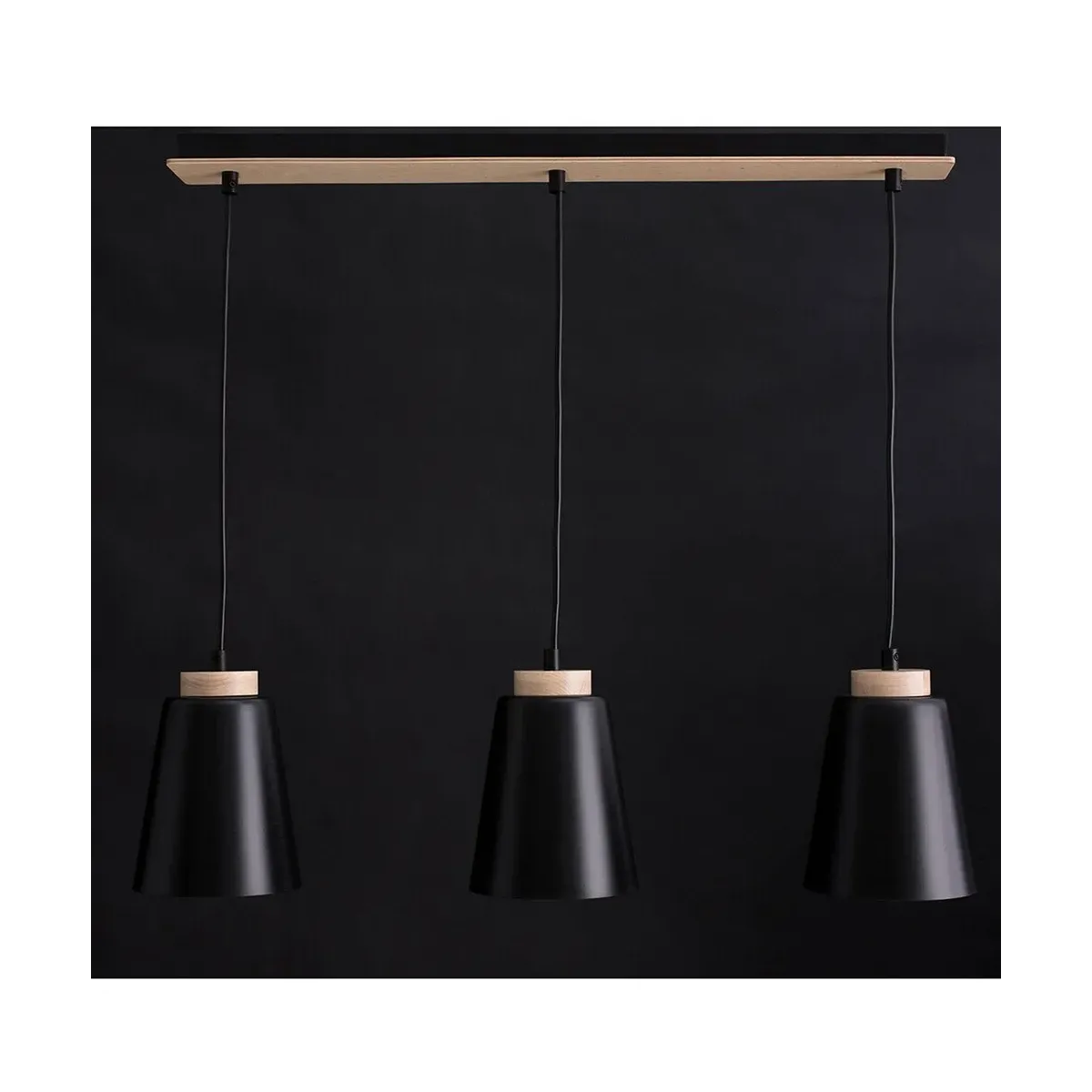 Lampa wisząca BOLERO 3 BLACK EMIBIG