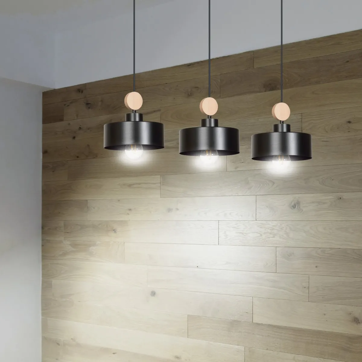 Lampa wisząca TUNISO 3 BLACK EMIBIG