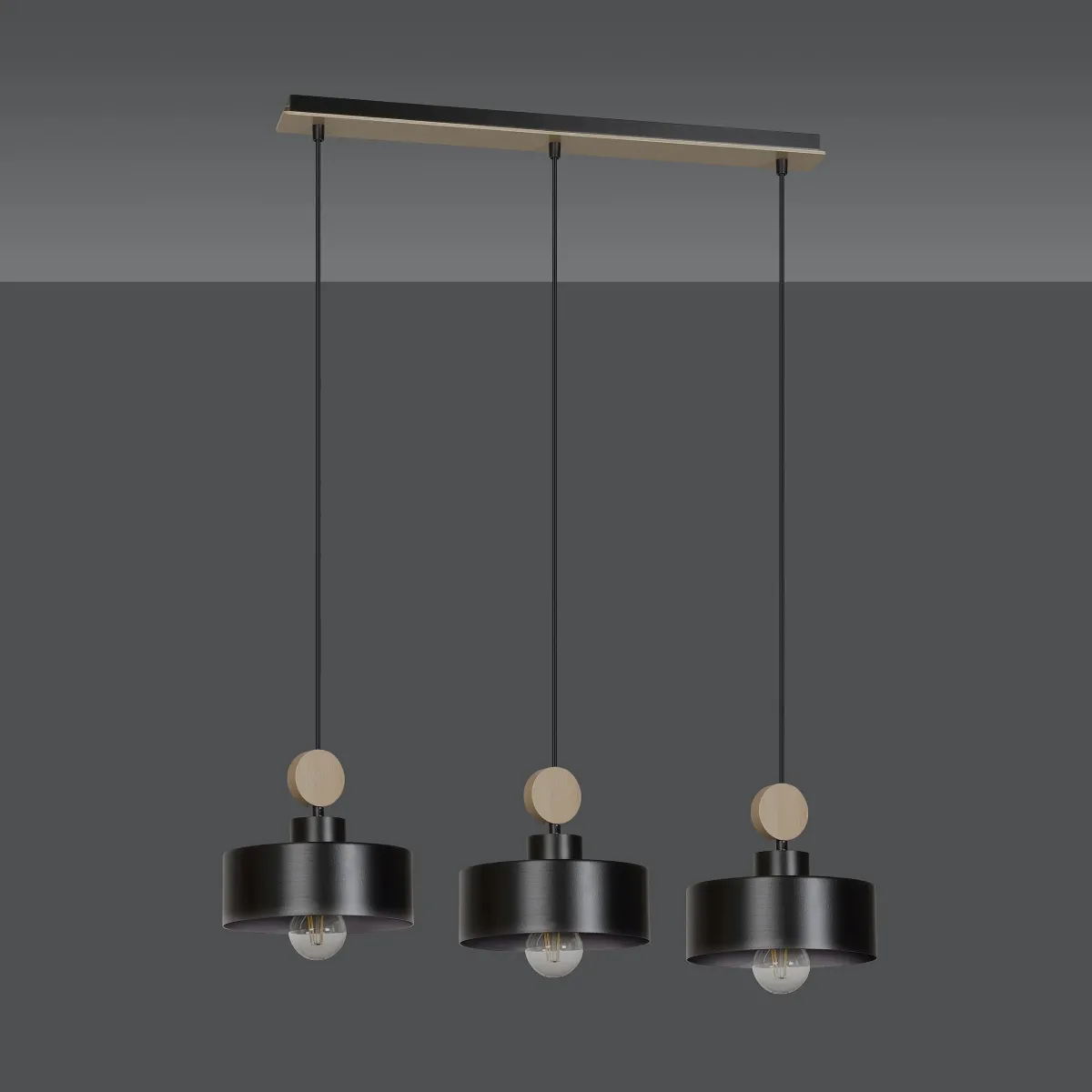 Lampa wisząca TUNISO 3 BLACK EMIBIG