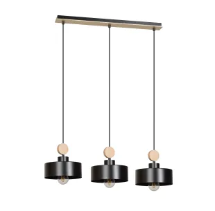 Lampa wisząca TUNISO 3 BLACK EMIBIG