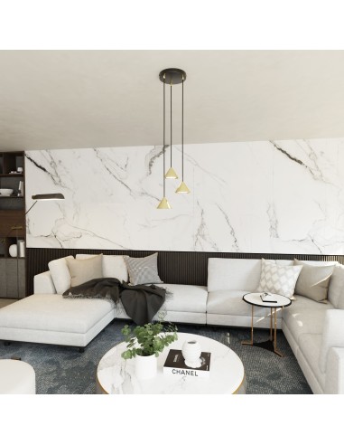 Lampa wisząca ELIT 3 PREMIUM GOLD EMIBIG