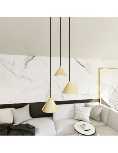 Lampa wisząca ELIT 3 PREMIUM GOLD EMIBIG