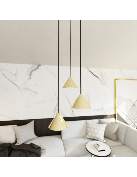 Lampa wisząca ELIT 3 PREMIUM GOLD EMIBIG