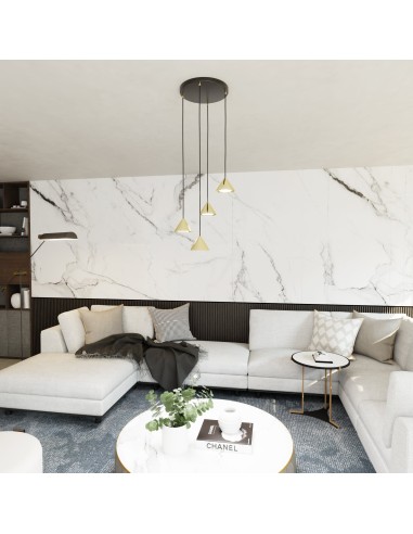 Lampa wisząca ELIT 4 PREMIUM GOLD EMIBIG